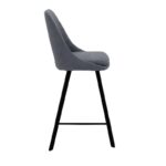 Bar stool Initiate fabric dark grey-black metal leg 48x56x98cm - Слика 3
