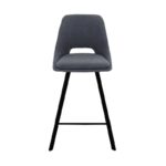 Bar stool Initiate fabric dark grey-black metal leg 48x56x98cm - Слика 4