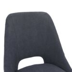Bar stool Initiate fabric dark grey-black metal leg 48x56x98cm - Слика 5