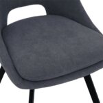 Bar stool Initiate fabric dark grey-black metal leg 48x56x98cm - Слика 6