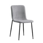Gratify chair gray fabric-leg black metal 43x56x83cm