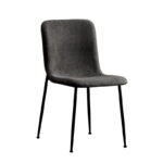 Gratify chair anthracite fabric-leg black metal 43x56x83cm