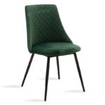 Chair Giselle velvet green-leg black
