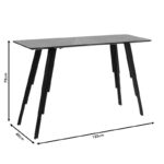 Console Lifo MDF dark grey cement-black 120x40x75εκ - Image 4