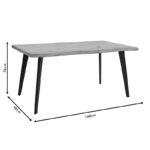 Dining table Velto MDF sonoma160x90x76εκ - Слика 5