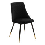 Chair Giselle black velvet leg black-golden
