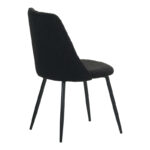Giselle chair bouclé fabric in black shade 51x52x82cm - Image 3