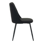 Giselle chair bouclé fabric in black shade 51x52x82cm - Image 4