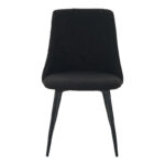 Giselle chair bouclé fabric in black shade 51x52x82cm - Image 5