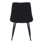 Giselle chair bouclé fabric in black shade 51x52x82cm - Image 6