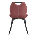 Bongo chair velvet in rotten apple shade with black metal legs 56.5x47x84cm - Image 6