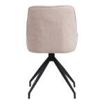 Kadeira rotating chair fabric in beige shade with black metal legs 57.5x51x89 - Image 6