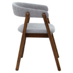 Armchair Karma gray fabric-rubberwood walnut leg - Image 3