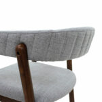 Armchair Karma gray fabric-rubberwood walnut leg - Image 6