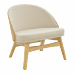 Chair Sarian beige fabric-rubberwood natural leg 69,5x71x70.5cm