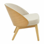 Chair Sarian beige fabric-rubberwood natural leg 69,5x71x70.5cm - Image 4