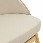 Chair Sarian beige fabric-rubberwood natural leg 69,5x71x70.5cm - Image 6