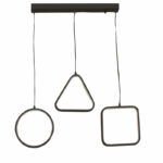 Таванска светилка со 3 светилки PWL-0990 LED 60W црна 70x10x100cm