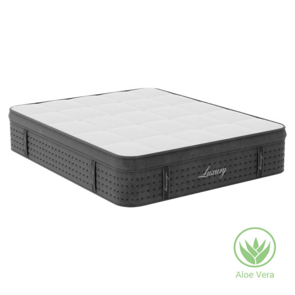 Mattress Luxury pocket spring + gel memory foam + latex aloe vera 34-36cm 160x200cm