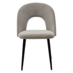 Chair Jonah velvet grey-black legs - Слика 5