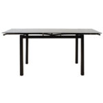 Dining table extendable Finn glass 8mm black legs 110-170x70x75cm - Слика 4