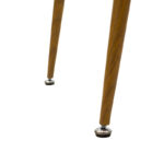 Dining table Chloe glass dark grey - natural legs 120x70x75cm - Слика 5