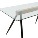 Dining trable Astrid glass 10mm black legs 140x80x75cm - Слика 3
