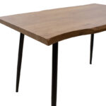Dinning table neve MDF walnut - metal black legs 120x80x75cm - Image 3