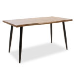Dinning table neve MDF walnut - metal black legs 140x80x75cm