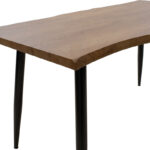 Dinning table neve MDF walnut - metal black legs 140x80x75cm - Image 3