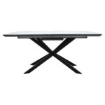 Extendable table Palan sintered stone in marble look-black metal 160-200x80x77cm - Слика 2