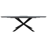 Extendable table Palan sintered stone in marble look-black metal 160-200x80x77cm - Слика 3