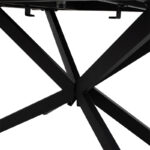 Extendable table Palan sintered stone in marble look-black metal 160-200x80x77cm - Слика 6