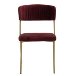 Chair Livio velvet chair burgundy-gold legs - Image 4