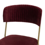 Chair Livio velvet chair burgundy-gold legs - Image 5