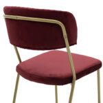 Chair Livio velvet chair burgundy-gold legs - Image 6