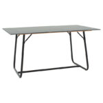 Dinning table Revello sintered stone black marble- metal black leg design 150x90x75cm