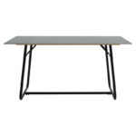 Dinning table Revello sintered stone black marble- metal black leg design 150x90x75cm - Image 4