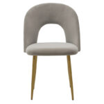 Chair Jonah velvet grey-natural legs - Слика 4