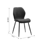 Chair Fersity beige fabric-natural metal leg 48x56.5x85.5xm (Копирај) - Слика 5
