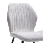 Chair Fersity white fabric-black metal leg 48x56.5x85.5cm - Слика 2