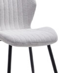Chair Fersity white fabric-black metal leg 48x56.5x85.5cm - Слика 3