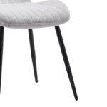 Chair Fersity white fabric-black metal leg 48x56.5x85.5cm - Слика 4