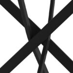 Dining table Dammero mdf in dark grey color and black metal leg D100x75cm - Image 3