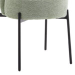 Chair Houlian mint fabric-black metal leg 46x66x89cm - Слика 3