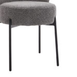 Chair Houlian anthracite fabric-black metal leg 46x66x89cm - Слика 3