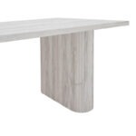 Table Loozir mdf in white marble color 180x90x75cm - Image 5