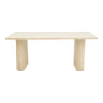 Table Loozir mdf in white travertine color 180x90x75cm - Image 2