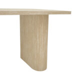 Table Loozir mdf in white travertine color 180x90x75cm - Image 4