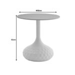 Coffee table Fabron Inart white sintered stone D50x52cm - Слика 4